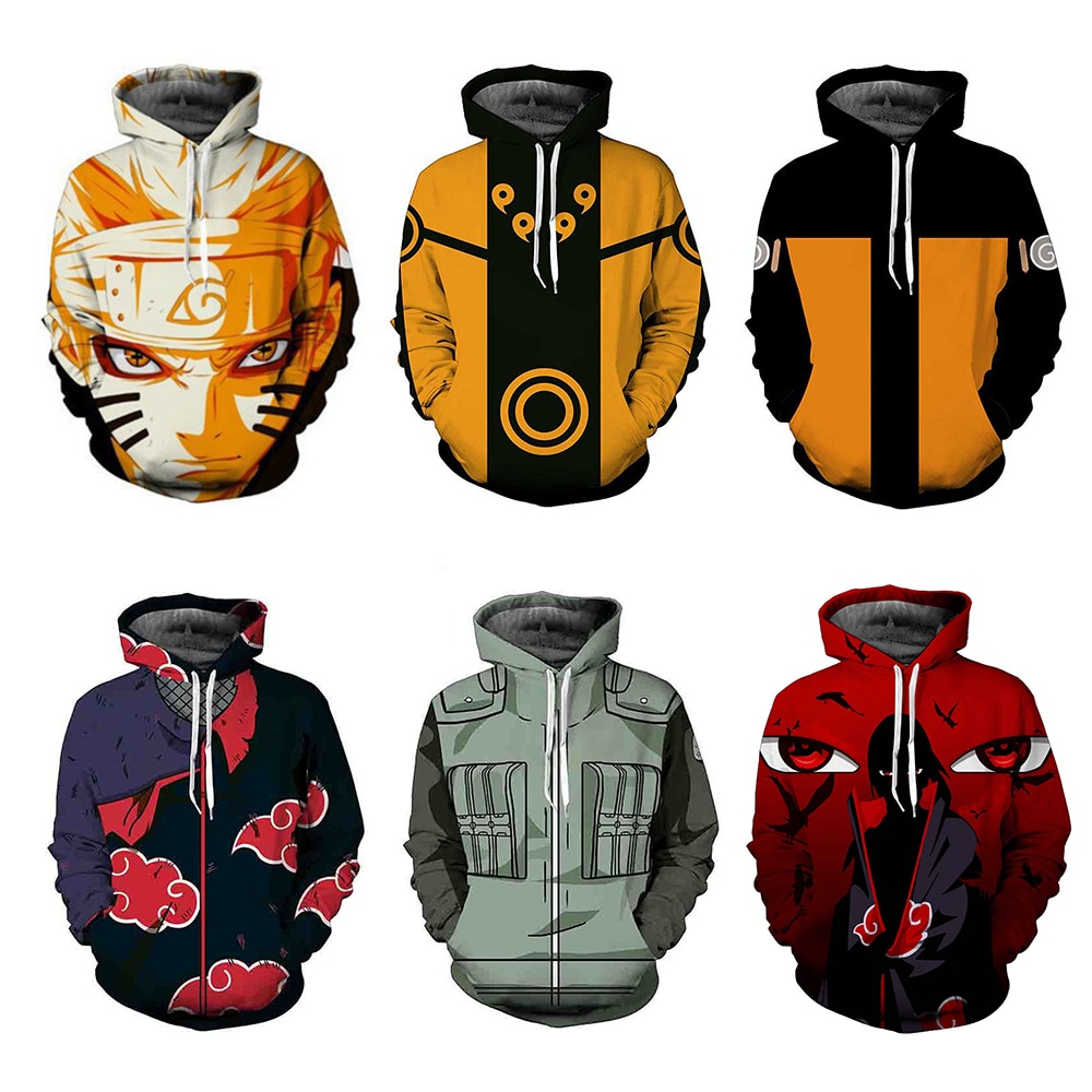 Naruto – Ninja 3D Printed Characters Hoodies (20 Designs) Hoodies & Sweatshirts