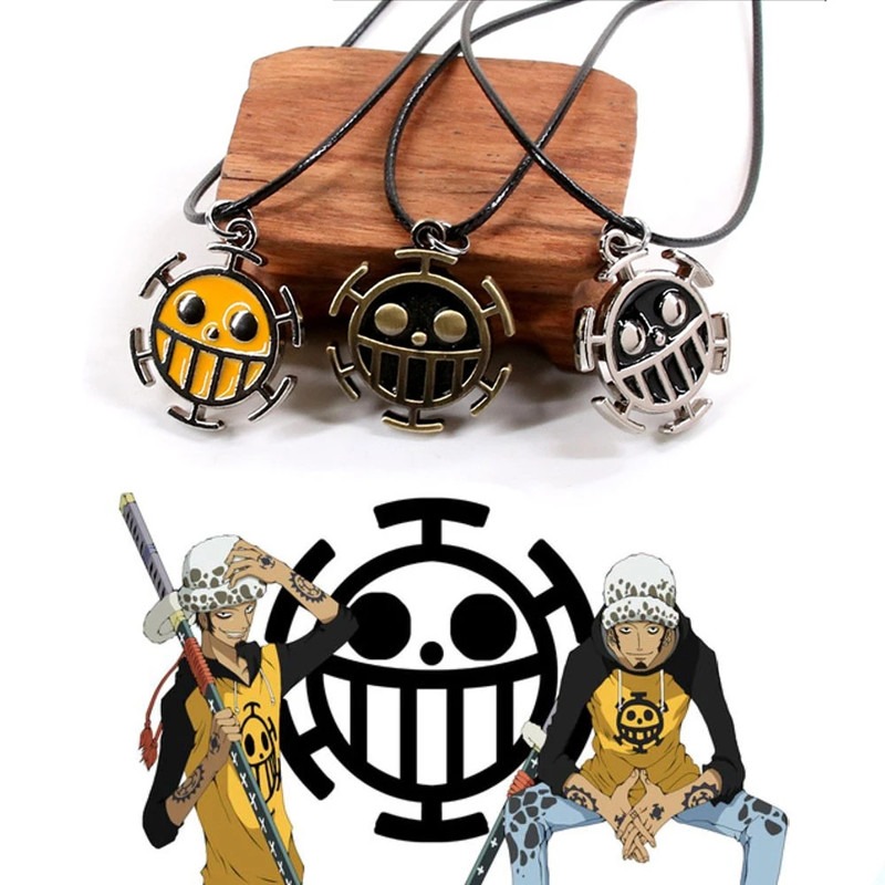 One Piece – Heart Pirates Trafalgar Law Emblem Necklace (3 Designs) Pendants & Necklaces