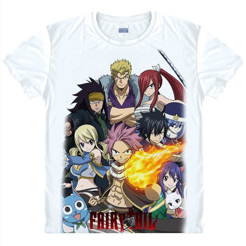 Fairy Tail – Natsu, Happy, Lucy T-Shirts T-Shirts & Tank Tops