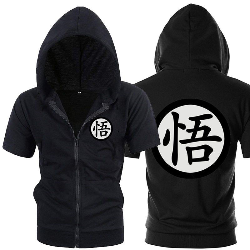 Dragon Ball, Naruto, Attack On Titan – Premium Short Sleeve Hoodie (2 Colors) Hoodies & Sweatshirts