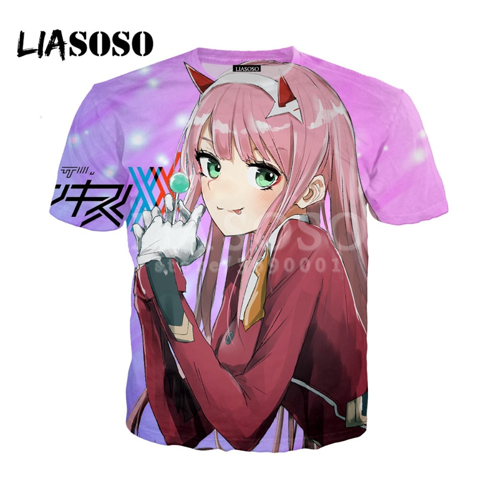 Darling in the Franxx – Zero Two 3D Printed T-Shirt (10 Styles) T-Shirts & Tank Tops