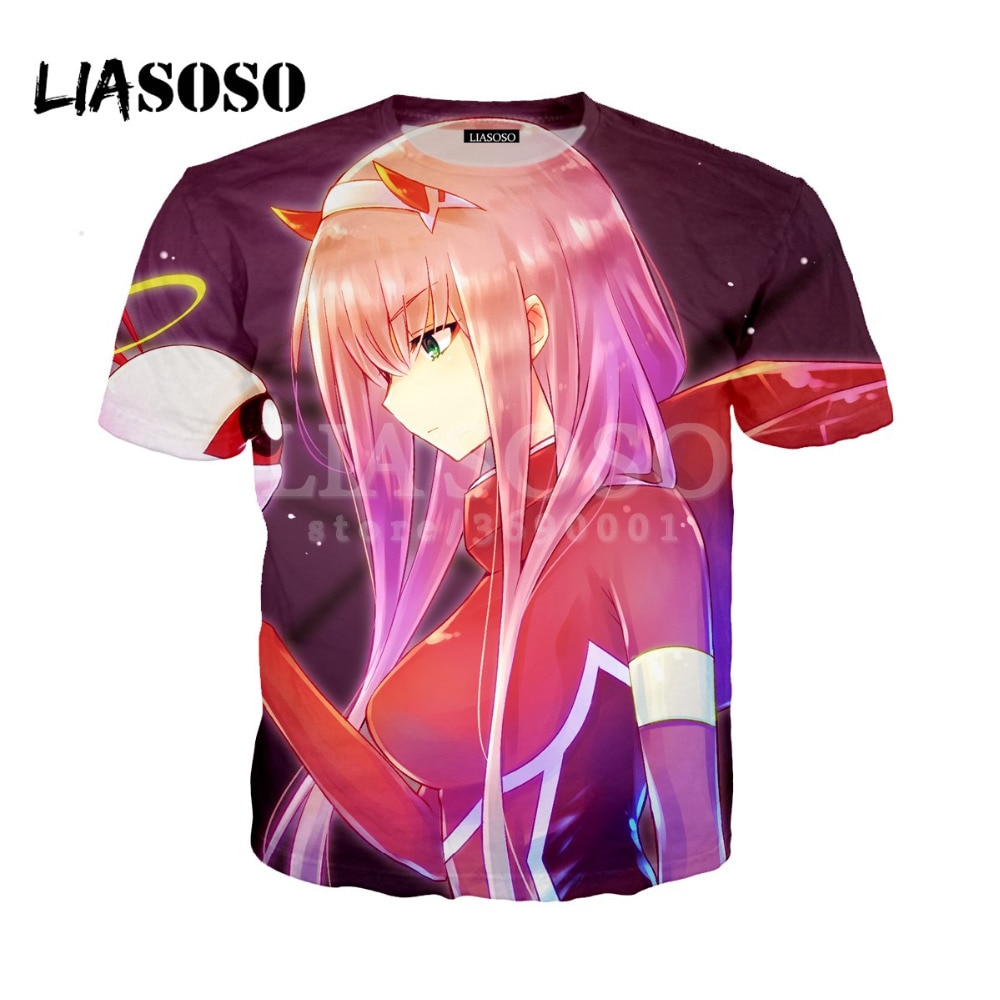 Darling in the Franxx – Zero Two 3D Printed T-Shirt (10 Styles) T-Shirts & Tank Tops