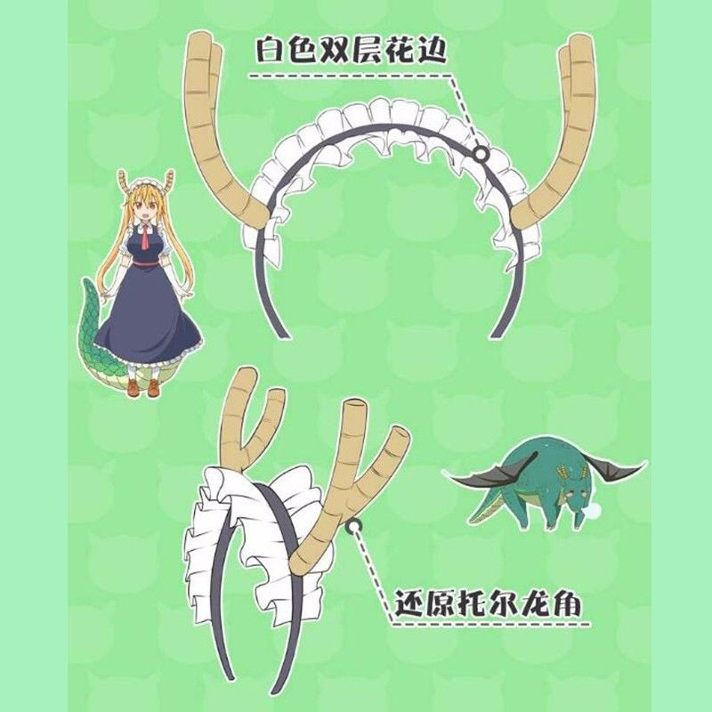 Miss Kobayashi’s Dragon Maid – Tohru Horn Headband Caps & Hats Cosplay & Accessories
