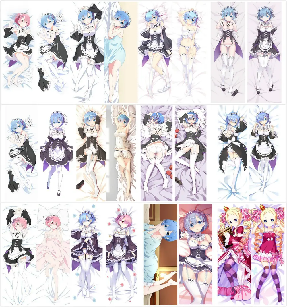 Re:Zero – Rem and Ram Dakimakura Hugging Body Pillow Cover (19 Styles) Bed & Pillow Covers