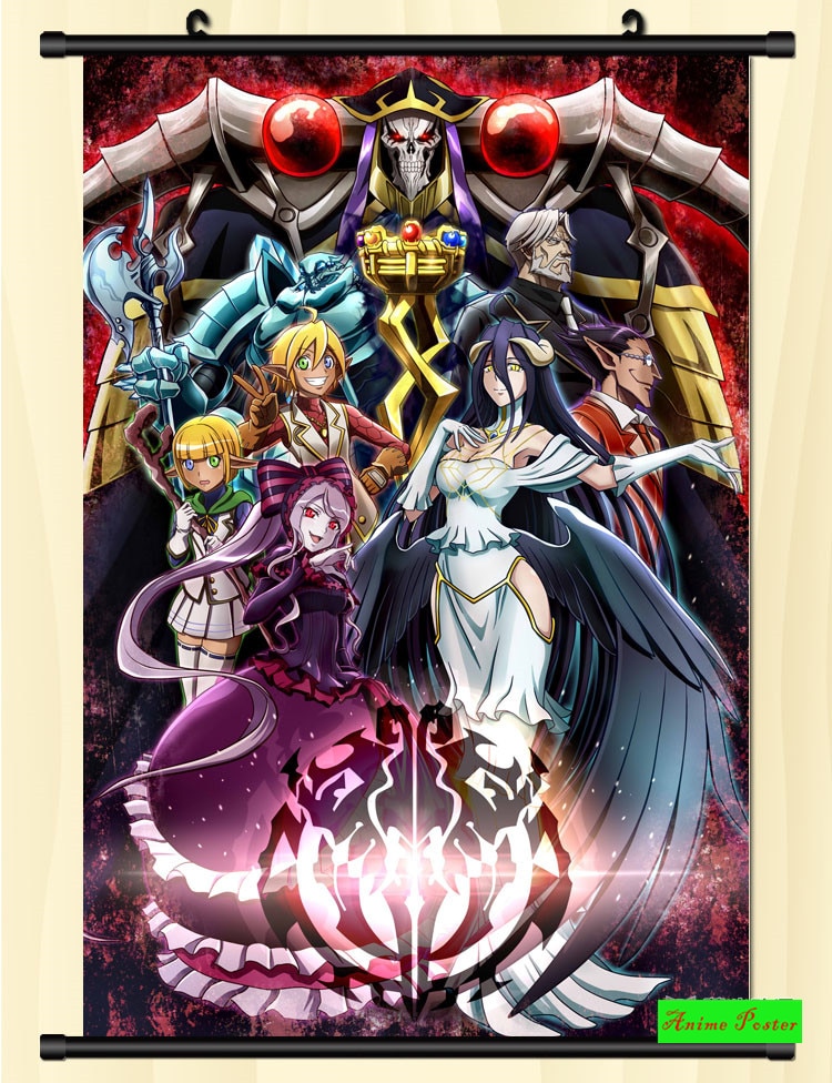Overlord – Ainz Ooal Gown and Albedo Wall Scroll Poster (14 Styles) Posters