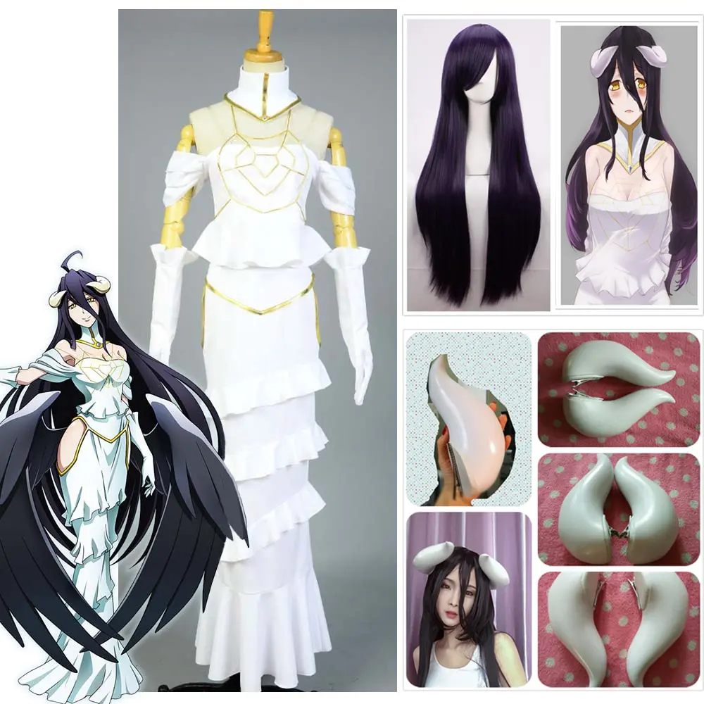 Overlord – Albedo White Dress Cosplay Costume – Otaku Store