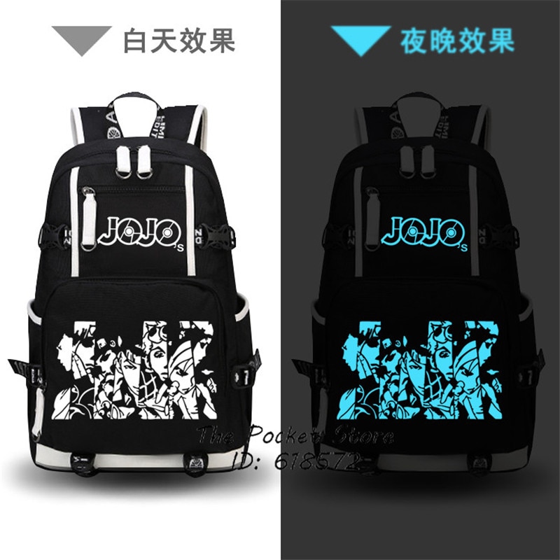 JoJo’s Bizarre Adventure – Luminous Backpack (6 Styles) Bags & Backpacks