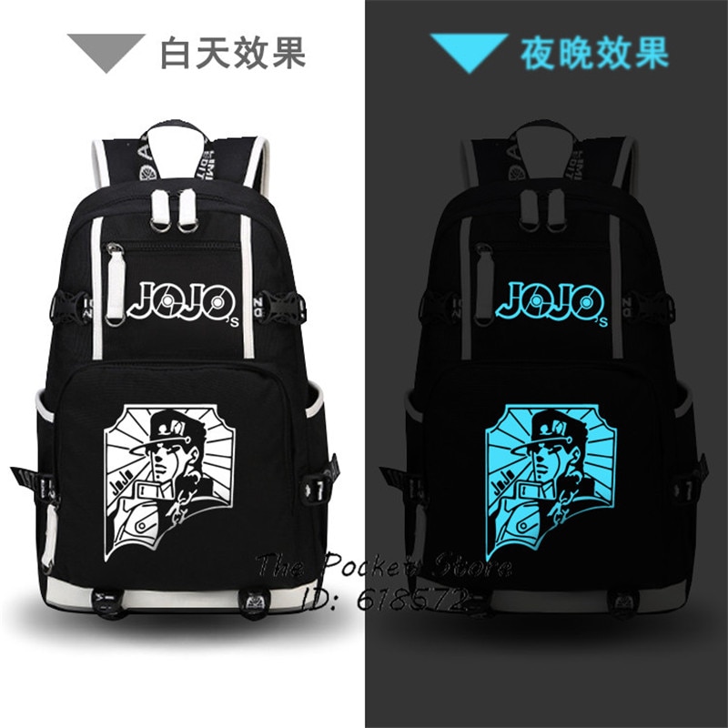 JoJo’s Bizarre Adventure – Luminous Backpack (6 Styles) Bags & Backpacks