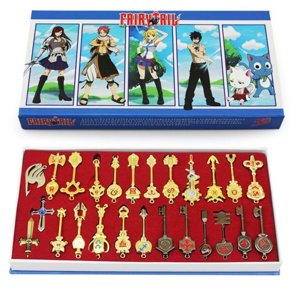 Buy Fairy Tail - 25pcs/set Lucy Celestial Spirit Keys Keychain Pendant ...