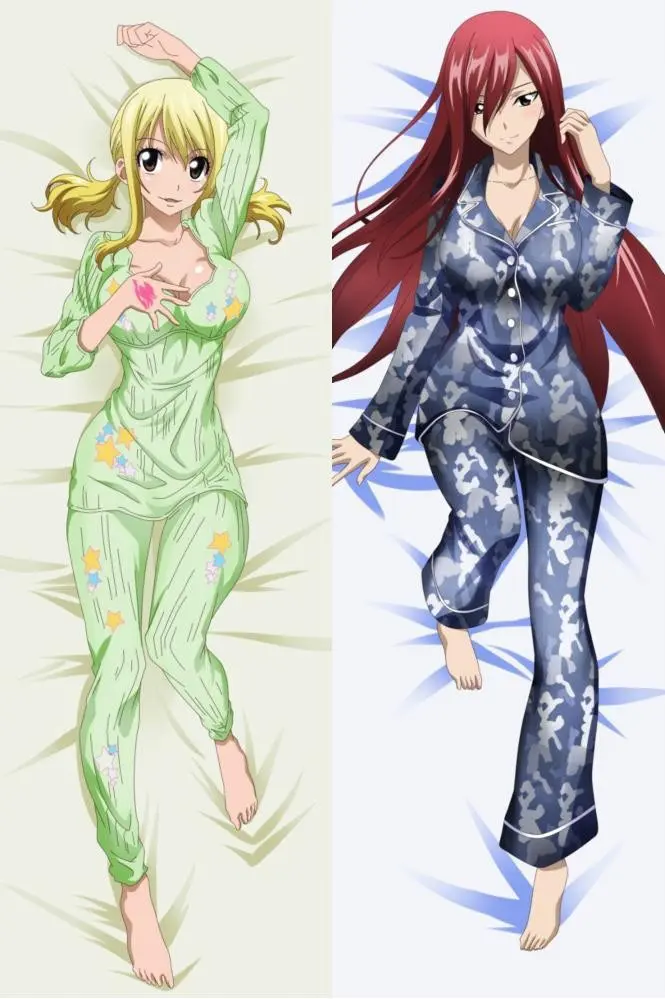 Fairy Tail – Erza Scarlet and Lucy Heartfilia Dakimakura Hugging Body Pillow Cover Bed & Pillow Covers