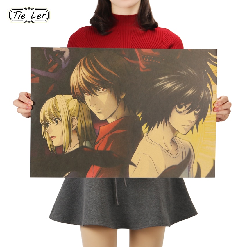 Death Note – Kira, L and Misa Kraft Wall Poster (51x36cm) Posters