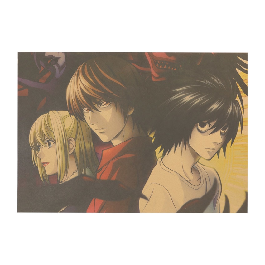 Death Note – Kira, L and Misa Kraft Wall Poster (51x36cm) Posters
