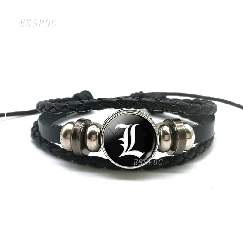 Death Note – Premium Leather Bracelet Cabochon (7 Colors) Bracelets