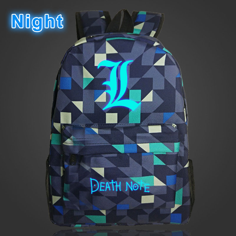 Death Note – Glowing Backpack (9 Colors) Bags & Backpacks