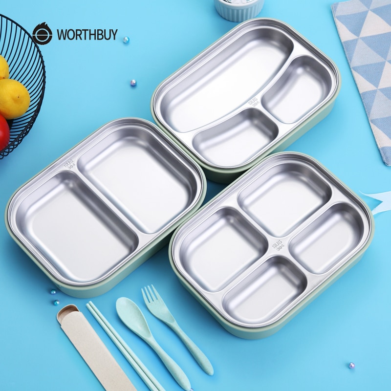 Bento Stainless Steel Lunch Box (2-4 Compartments) Lunch Boxes