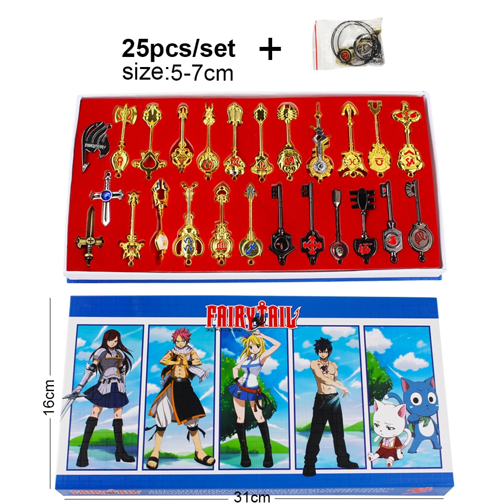 Fairy Tail – Lucy Celestial Spirit Keys Keychain Pendant (18-29pcs/set) Keychains Pendants & Necklaces