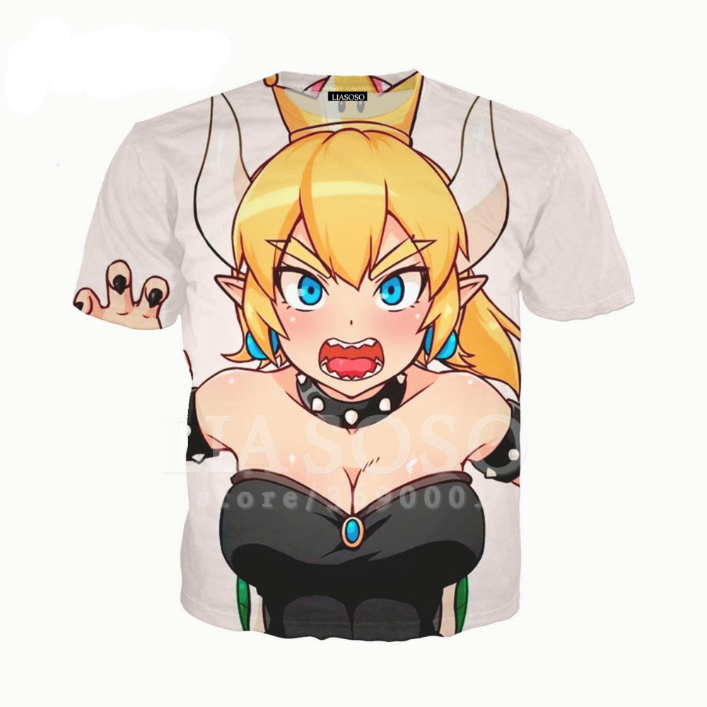Super Mario Odyssey – Sexy Bowsette 3D Printed T-Shirt (8 Designs) T-Shirts & Tank Tops