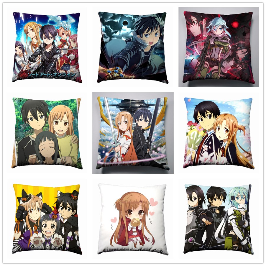 Sword Art Online – Single/Double Pillow Cover (15 Styles) Bed & Pillow Covers