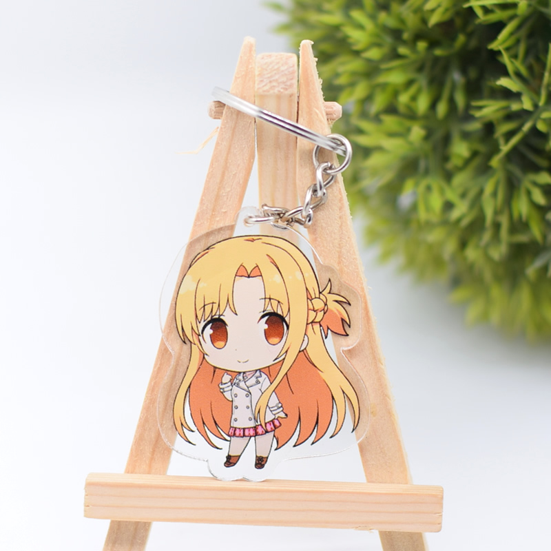 Sword Art Online – Acrylic Double Sided Keychain Pendant (8 Characters) Keychains Pendants & Necklaces