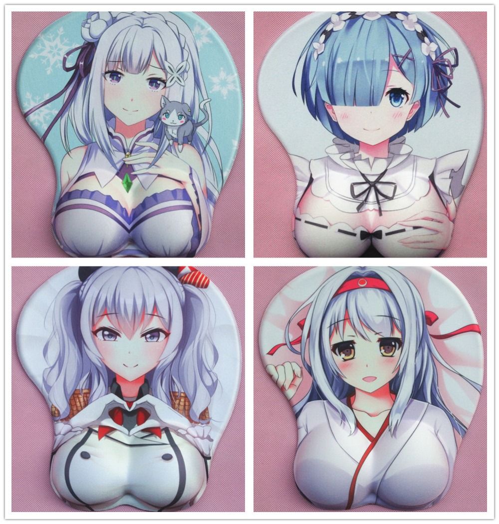 Buy Re:Zero - Emilia and Rem Oppai Mouse Pad (4 Characters) - Keyboard &  Mouse Pads
