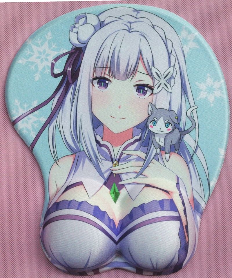 Re:Zero - Emilia and Rem Oppai Mouse Pad (4 Characters) Keyboard & Mous...