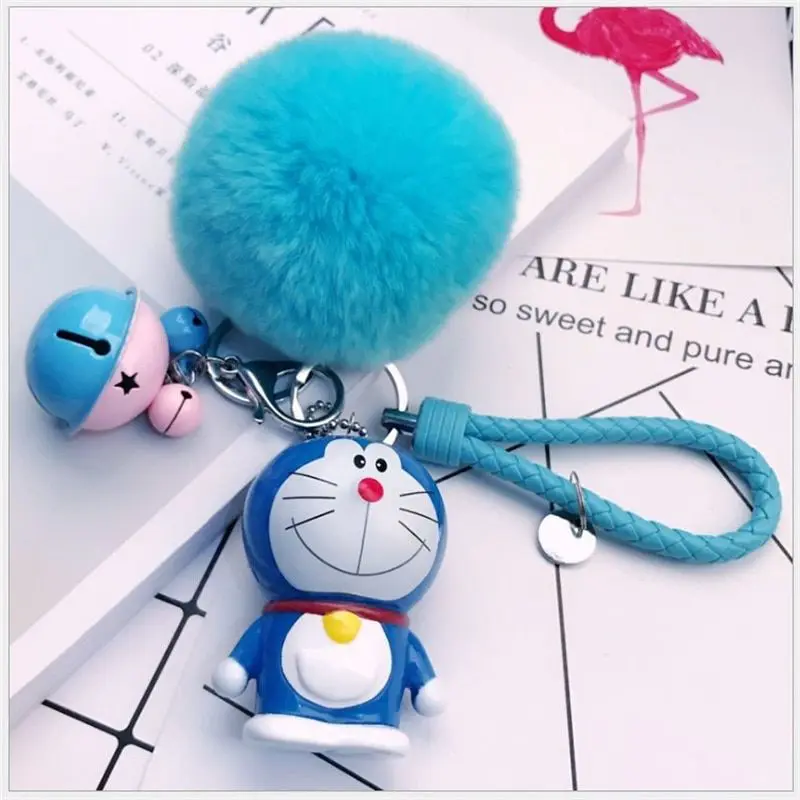 Doraemon – Cute Keychain Pendant with Bell (2 Colors) Keychains Pendants & Necklaces