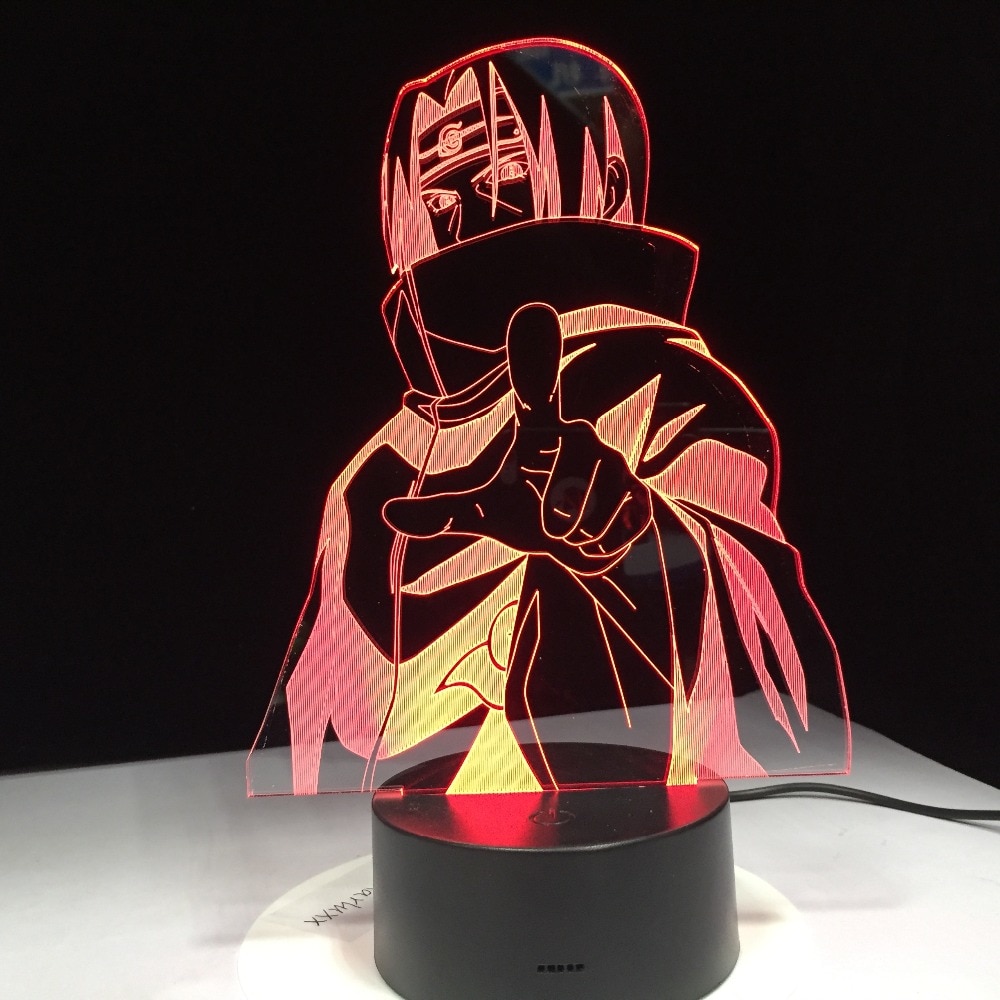 Naruto – Itachi Uchiha 16 Colors 3D Illusion Led Desk Lamp Lamps