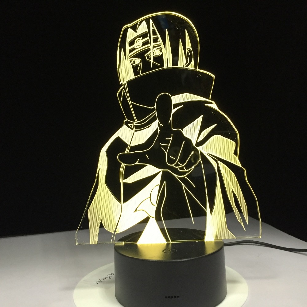 Naruto – Itachi Uchiha 16 Colors 3D Illusion Led Desk Lamp Lamps