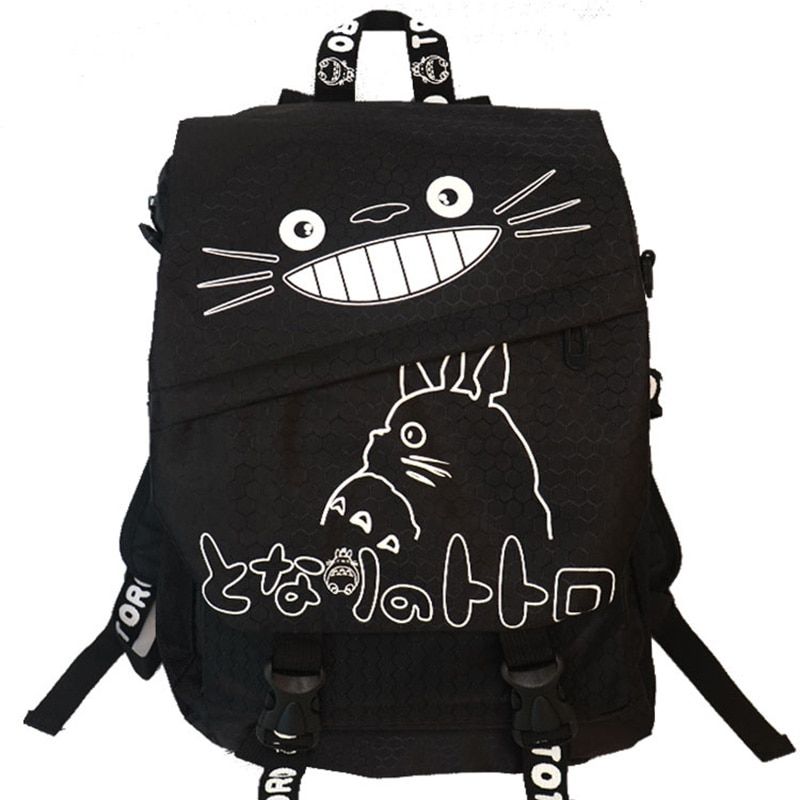 My Neighbor Totoro and Attack on Titan – Black Backpack (2 Styles) Bags & Backpacks
