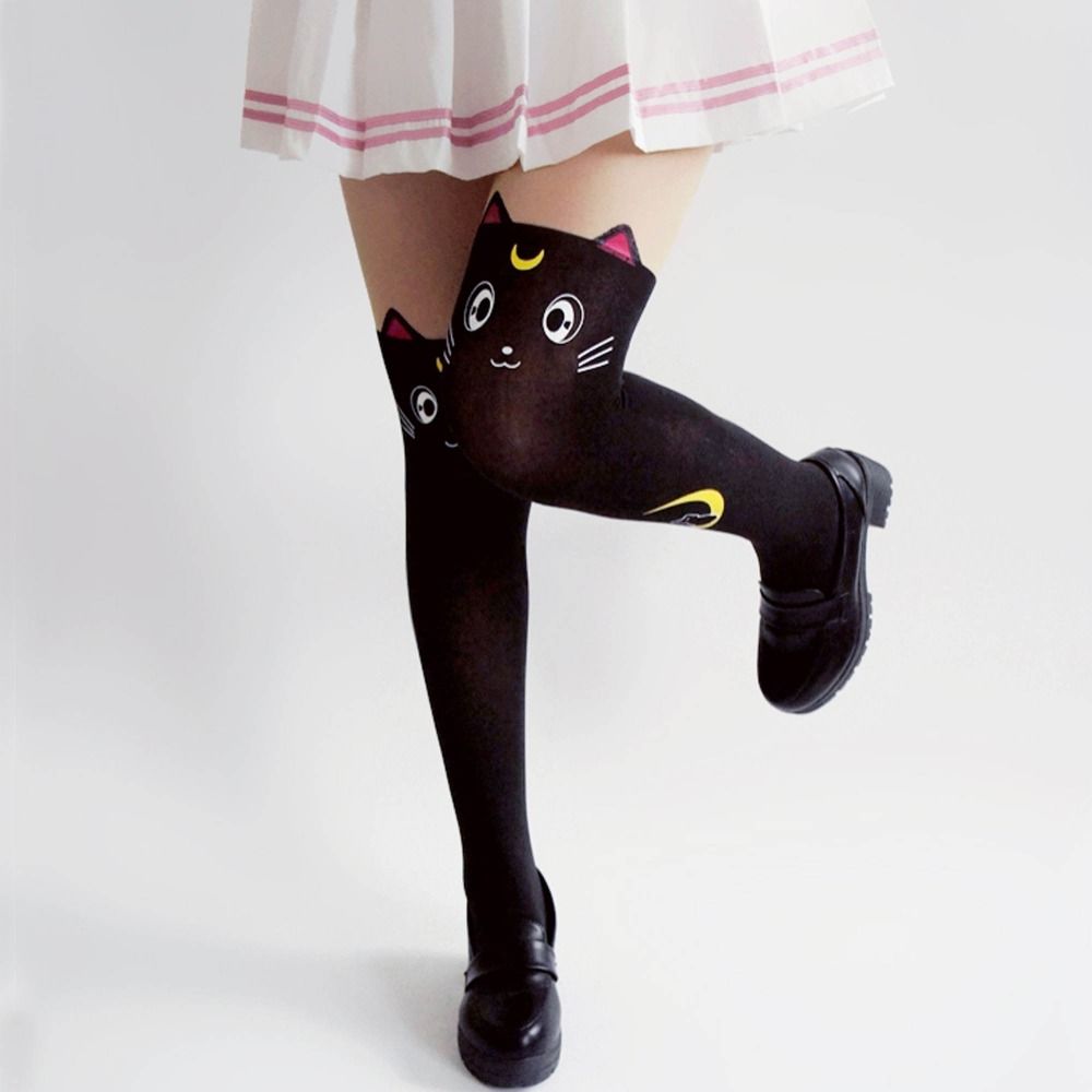 Sailor Moon – Luna Cat Black and White Tights Cosplay & Accessories
