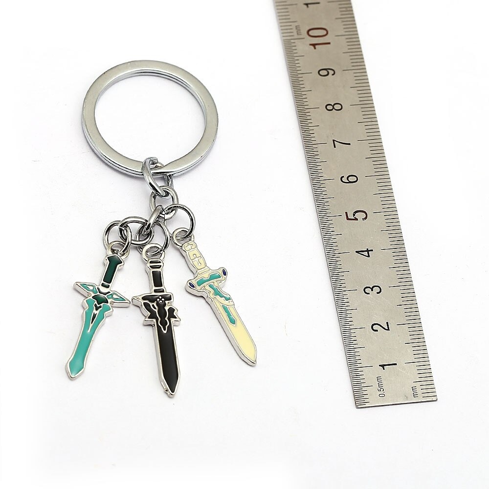 Sword Art Online – Kirito & Asuna Swords Keychains / Necklaces (3pcs/set) Keychains Pendants & Necklaces