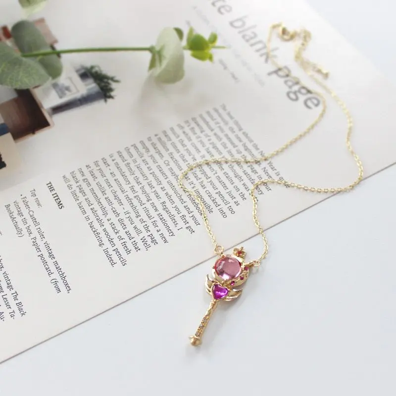 Sailor Moon – Lovely Moon Rod Pendant Necklace Pendants & Necklaces