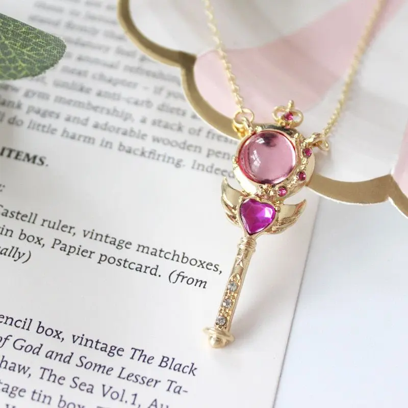 Sailor Moon – Lovely Moon Rod Pendant Necklace Pendants & Necklaces