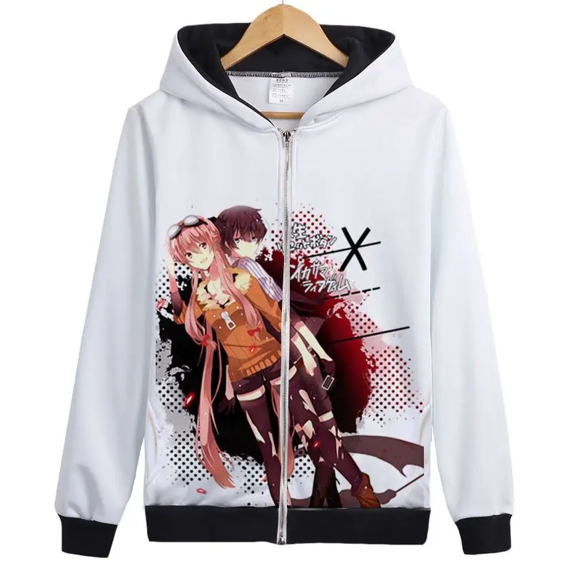 Future Diary Yuno Zip Up Hoodie 12 Styles 4 L