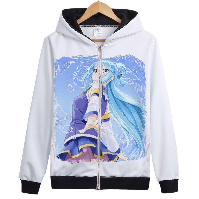 Buy KonoSuba - Megumin, Aquan, Darkness, Eris and Satou Zip-Up Hoodie ...