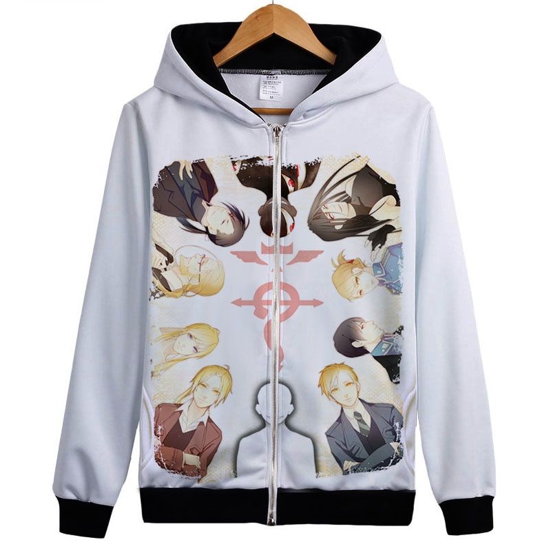 Fullmetal Alchemist – Edward, Alphonse, Winry and Roy Zip-Up Hoodie (30 Styles) Hoodies & Sweatshirts