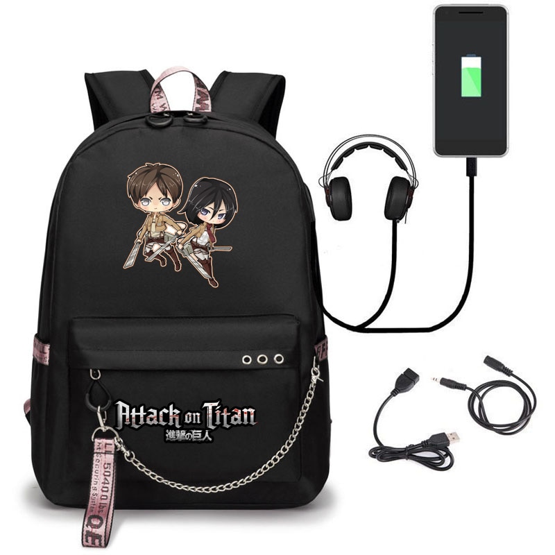 Attack on Titan – Eren, Mikasa, Levi, Titans Backpack (8 Designs) Bags & Backpacks