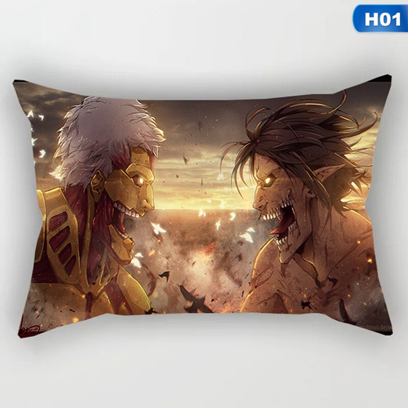 Attack on Titan – Eren, Mikasa, Levi, Titans Pillow Covers (24 Designs) Bed & Pillow Covers