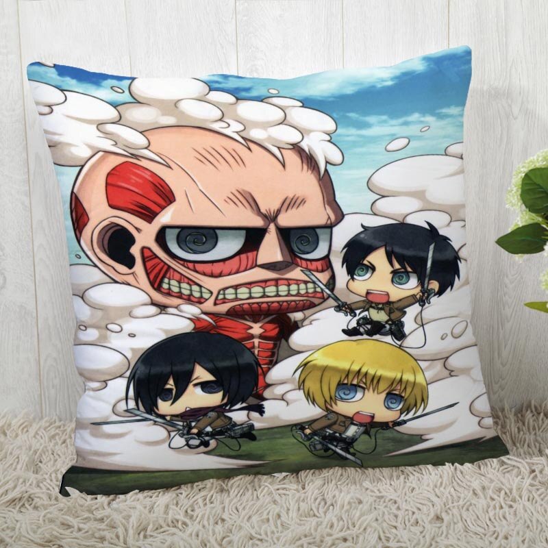 Attack on Titan – Levi, Eren, Mikasa, and other Characters Pillow Cases (15+ Designs) Bed & Pillow Covers
