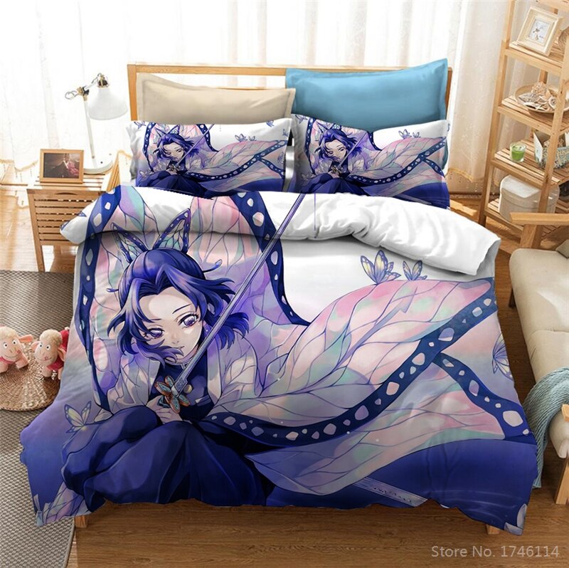 Demon Slayer – 3D Printed Duvet Covers and Pillow Covers (10+ Designs) Bed & Pillow Covers