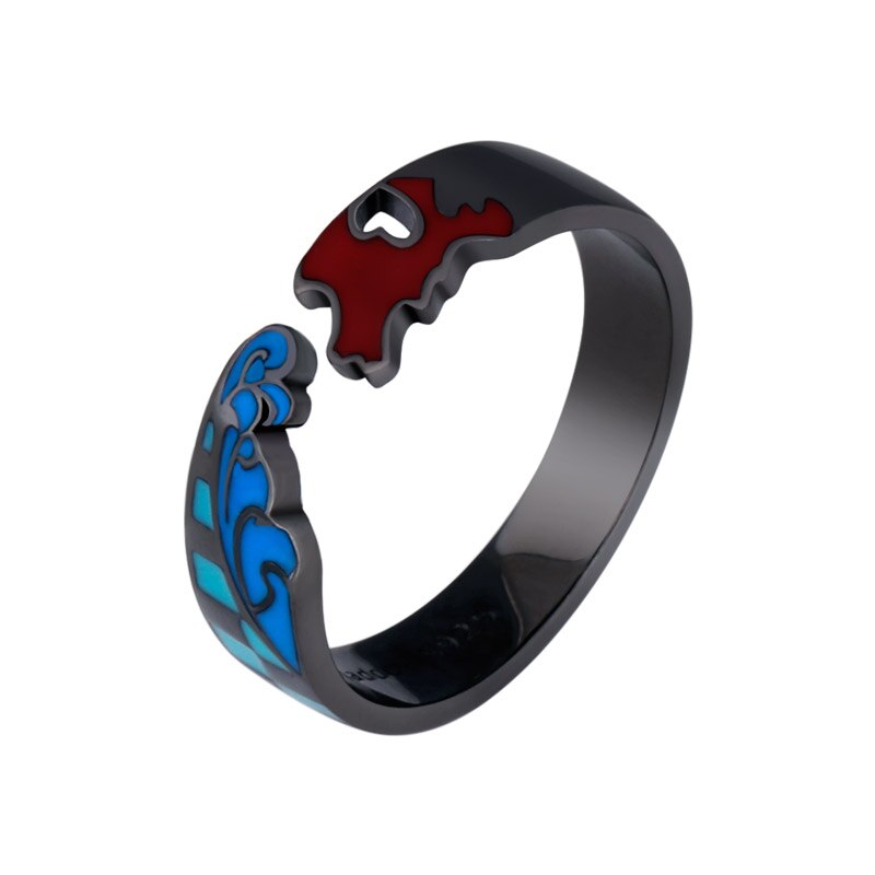 Demon Slayer – Red and Blue Finger Ring Rings & Earrings