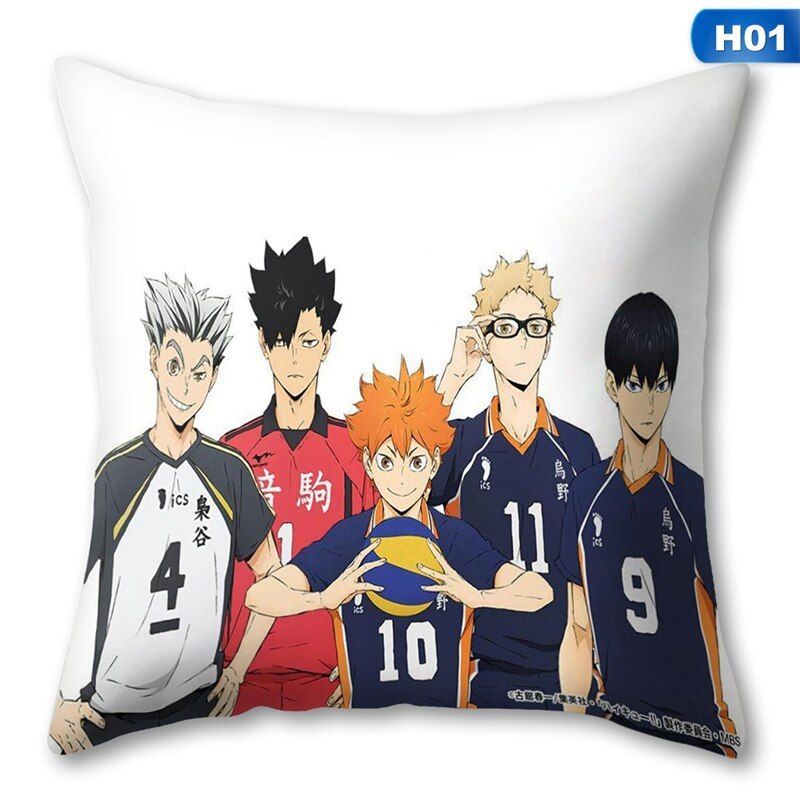 Haikyuu!! Karasuno and other Characters Silk Pillowcases and Covers (8 Designs) Bed & Pillow Covers
