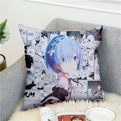 Re:Zero – Rem, Ram, Emilia Pillow Cases and Covers (10 Designs) Bed & Pillow Covers