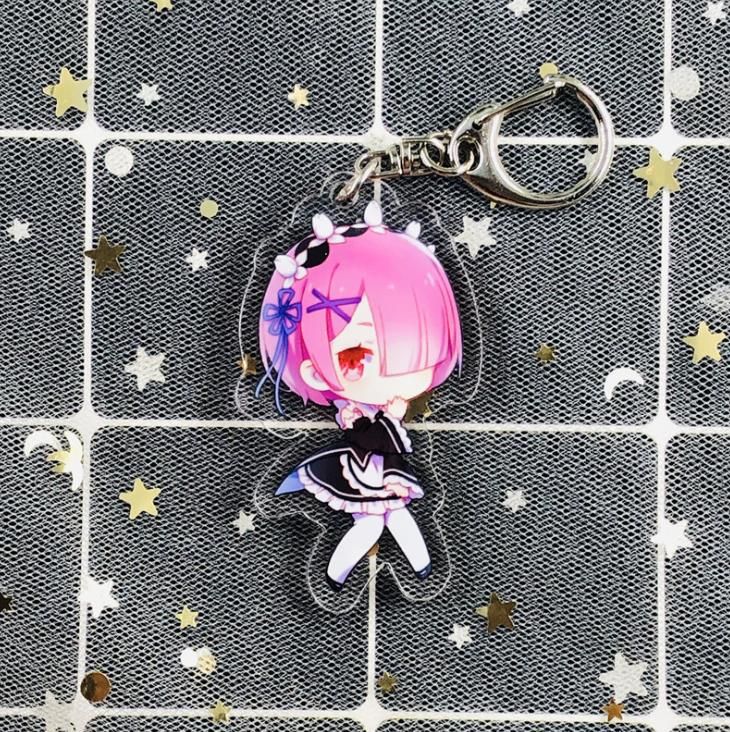 Re:Zero − Starting Life in Another World – Ram and Rem Keychains (9 Designs) Keychains