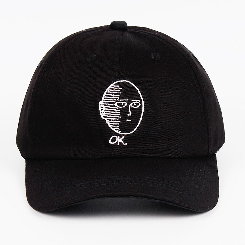 One Punch Man – Saitama “Ok” Face Caps (4 Colors) Caps & Hats