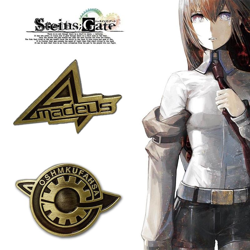 Steins;Gate – Makise Kurisu cosplay badges (4 Styles) Keychains