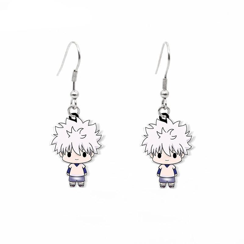 2020 New Anime Hunter x Hunter Dangle Earring Gon Chloro Hisoka Acrylic Hook Earring Epoxy Jewelry Earrings