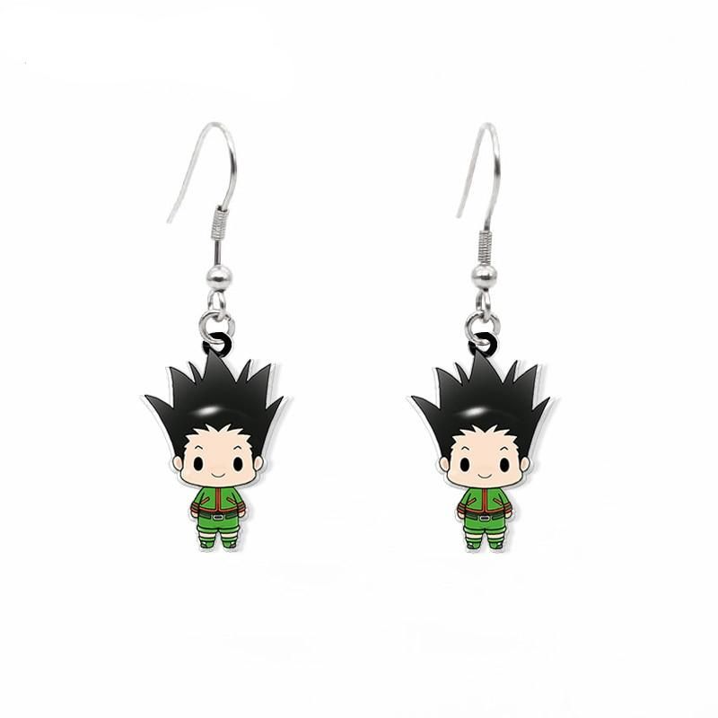 2020 New Anime Hunter x Hunter Dangle Earring Gon Chloro Hisoka Acrylic Hook Earring Epoxy Jewelry Earrings