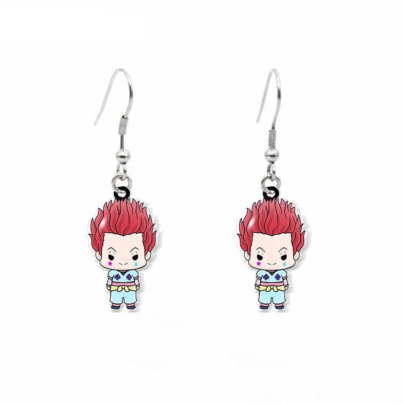 2020 New Anime Hunter x Hunter Dangle Earring Gon Chloro Hisoka Acrylic Hook Earring Epoxy Jewelry Earrings