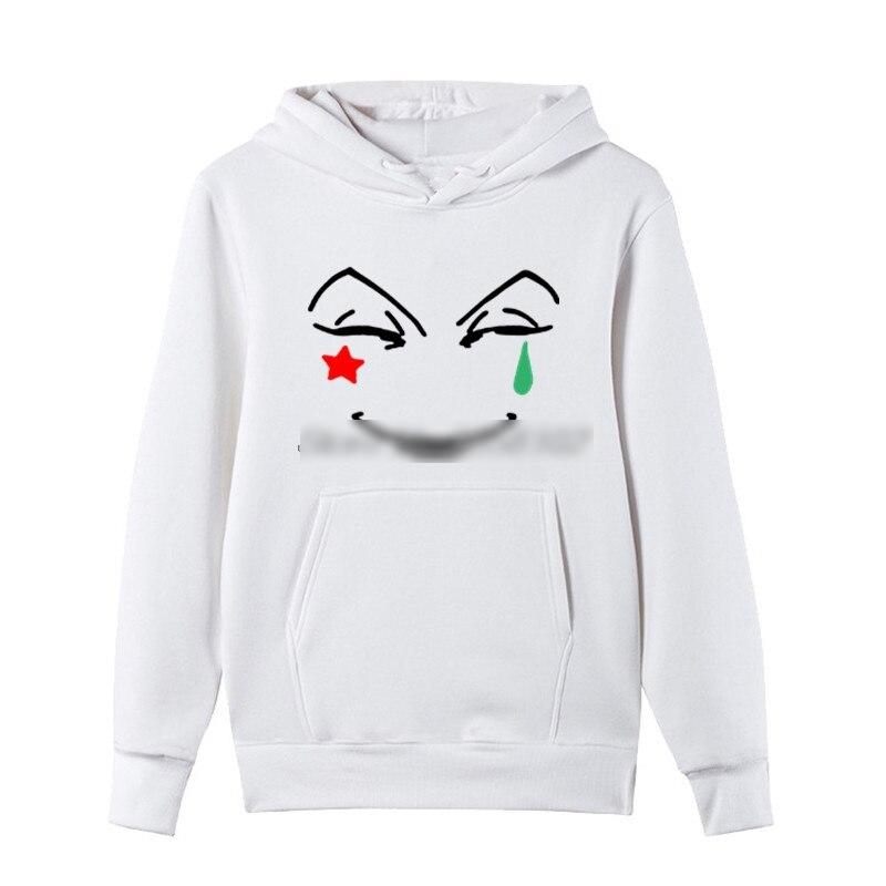 Spring Autumn Style Fashion Hisoka Face Hunter X Hunter Anime Men's Fleece Cotton Hoodies Hip Hop Tee Tops Harajuku Sweatshirt